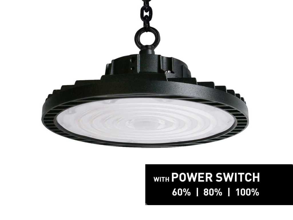 10 x 150W PRO SMD LED UFO HIGHBAY 4000K 3 step switch dimbaar WATERDICHT