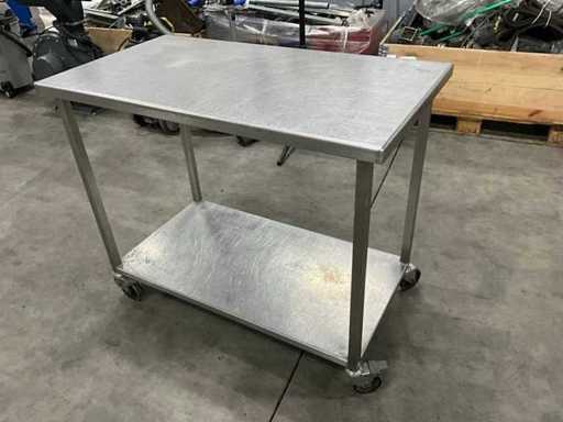 Rvs werktafel mobiel