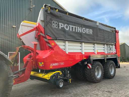 2022 Pottinger Jumbo 7380 DWM Tandem Opraapwagen