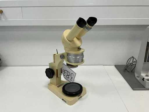 WILD HEERBRUGG - M4A - Microscopio stereo con treppiede a braccio girevole