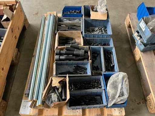 Various bolts and threaded rods
