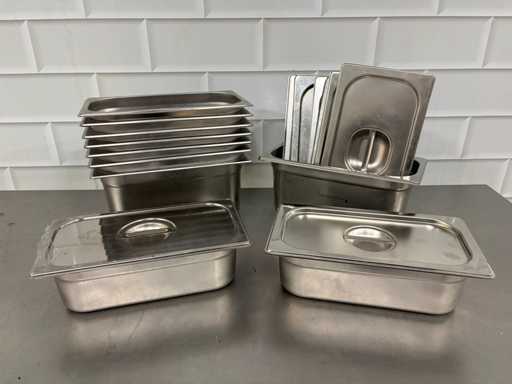 Pojemnik Gastronorm ze stali nierdzewnej z pokrywką (10x)