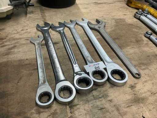 Clé à cliquet à anneau (5x)