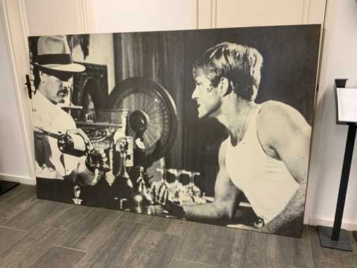 Prent op houten frame