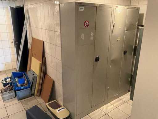 Metalen kast grijs Schäfer Shop – binnen drie planken, 195 × 80 × 40 cm