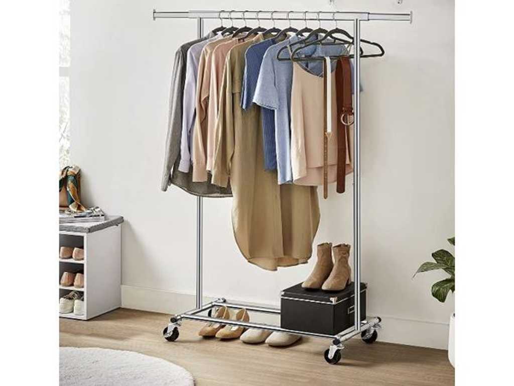Kleding Standaard op wieltjes- Zilver
