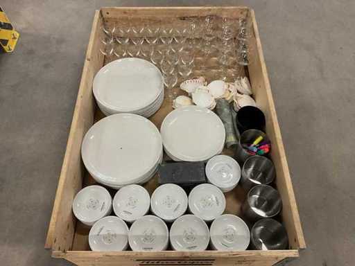 Batch of catering supplies