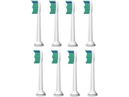 Lot de 8 brossettes pour brosse à dents électriques sonicare proresults - hx6018/07 - philips (x79)