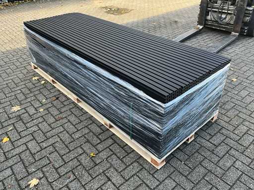 composiet - gevelbekleding rhombusprofiel zwart (50x)