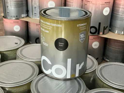 Col.r Vernice Esterna Porta e Finestre Nere 1L (66x)