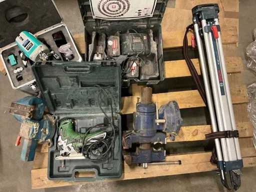 Laser da costruzione, chiave a impulsi senza fili e vari