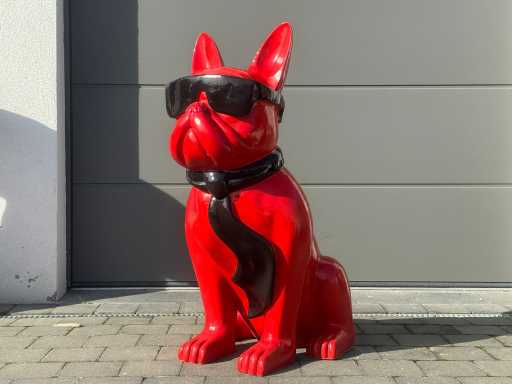 Bouledogue Français à Lunettes Rouge/Noir