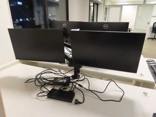 Dell - P2422H - Podwójny monitor na ramieniu monitora