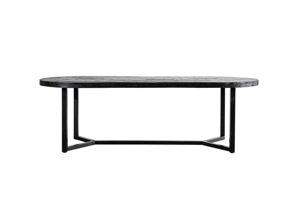 1 x Solid oval table 