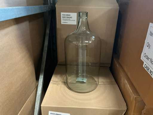 Partij fles Terri mondgeblazen gerecycled glas flesvazen H40cm (20x)