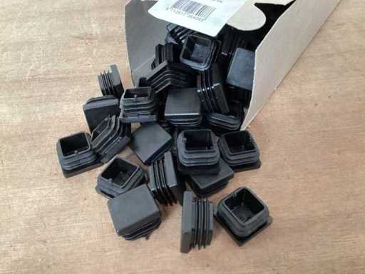 Möbelkappe 25x25 mm, schwarz (1150x)