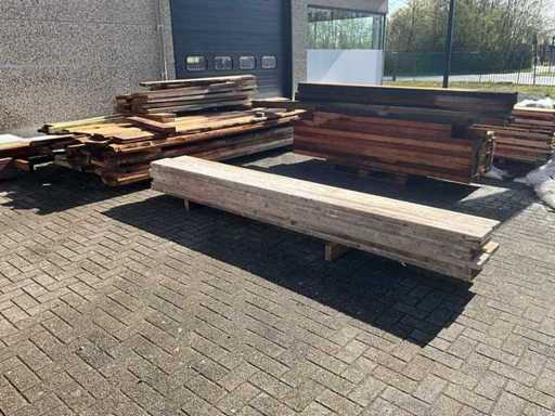 Groot lot hardhout & balken – Afzelia, Beuk & Grenen
