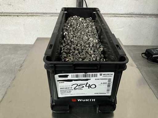 Würth 11.98 kg Zeskantmoer met flens M6