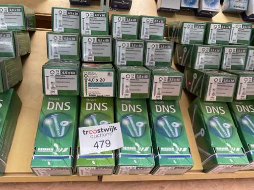 16 boxes of chipboard screws