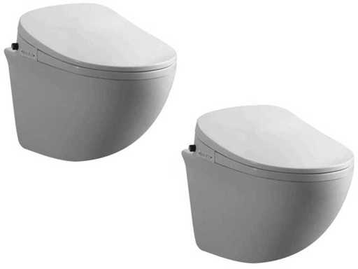 2x Mawialux built-in wall closet with cleaning and automatic toilet seat