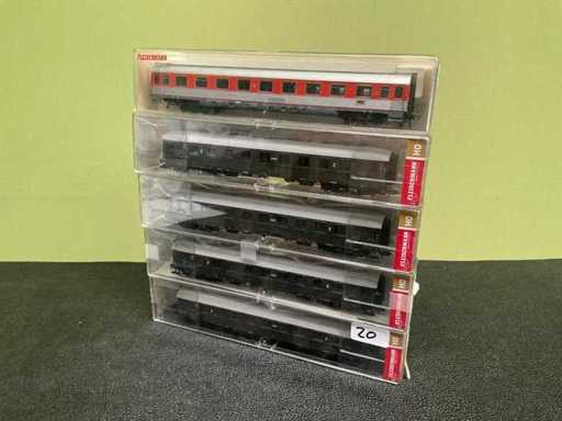Fleischmann 4X 5632 04 / 5183 Wagon miniature (5x)