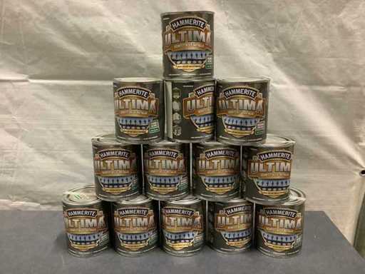 Hammerite ULTIMA metal protective lacquer – sand structure – telegrau RAL 7046 – 750 ml Paint (13x)