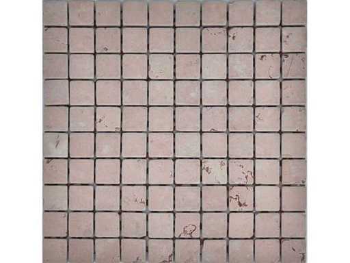 Megaron Lapideum Rosa Perlino Matte 3x3 cm - Natural Stone Mosaic 19 m²