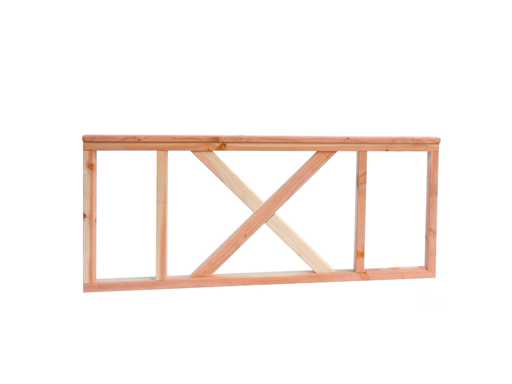 Douglas hekwerk met kruis - 228x73 cm (2x)