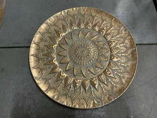 Party Bowl Anna Round D60cm złoto-niebieskie wykończenie (24x)