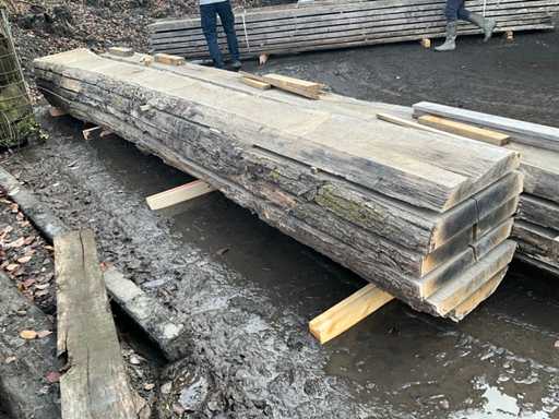 Eiken boomstammenplanken (6x)