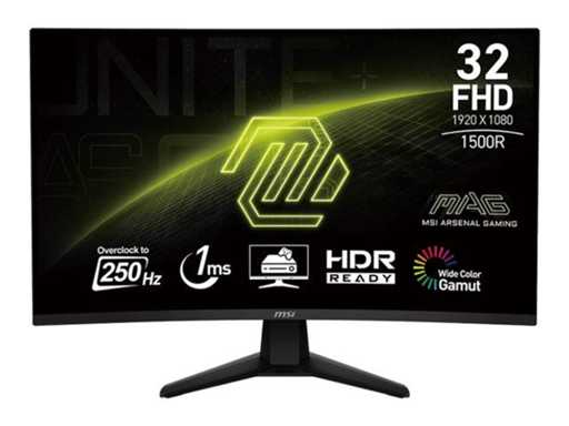 MSI MAG 32C6X - Écran LED - jeux - incurvé - 32" (31.5" visualisable) - 1920 x 1080 Full HD (1080p) @ 250 Hz