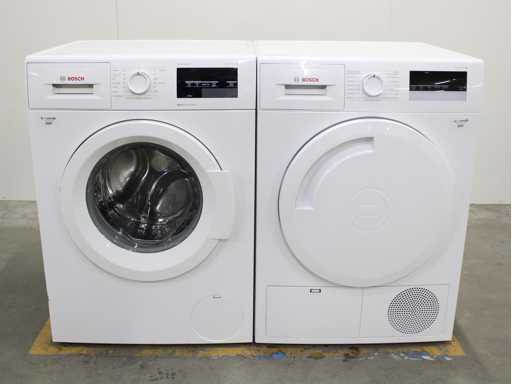 Seria Bosch|6 mașina de spălat VarioPerfect EcoSilence Drive & seria Bosch|4 uscător