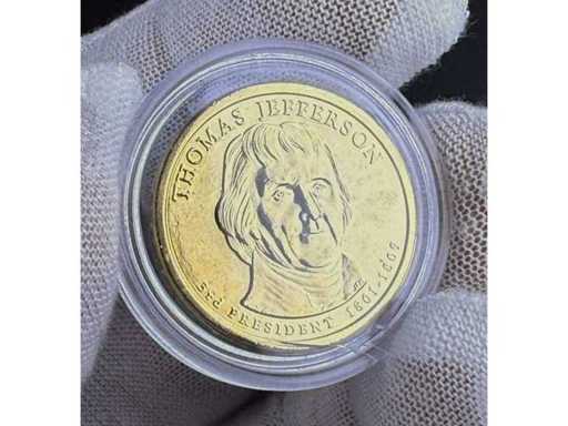 USA Thomas Jefferson Sammlermedaille / Präsidentenmedaille mit Freiheitsstatue