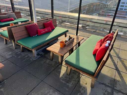 Cabins - Terrace set Table with 2 benches