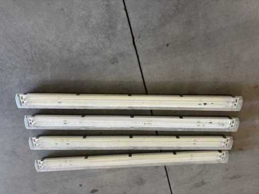 Luminaires fluorescents avec lampe (4x)