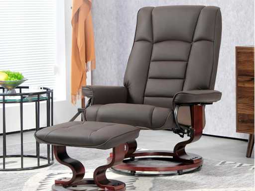 Fauteuil relaxant inclinable avec repose-pied