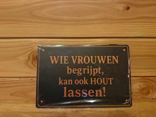 Metalen reclamebord 30x20cm