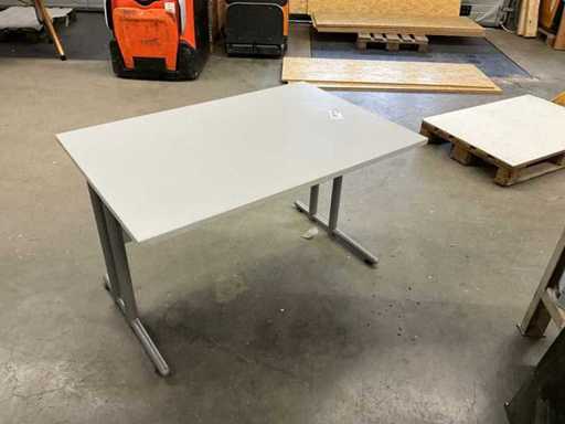 Scrivania grigio chiaro 120 x 80