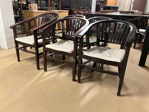 Chaise à manger en bois Rury (6x)