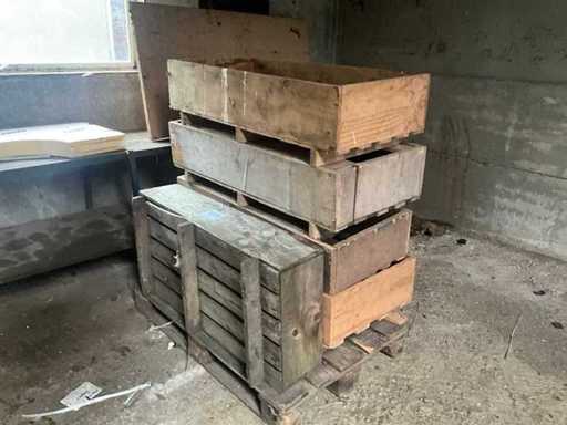 Plateaux en bois pour palettes (5 fois)
