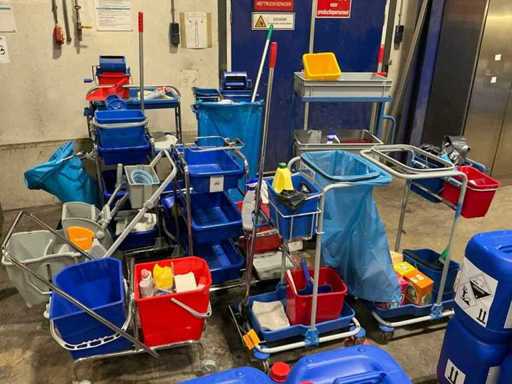 Serie de cărucioare de curățare