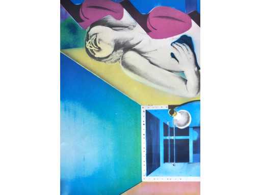 Pol Mara - Indoor golf - litho