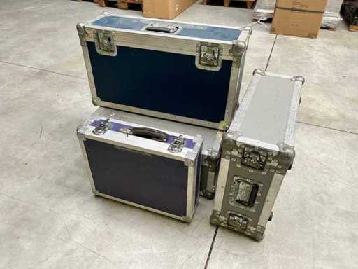 Gemengde reeks verschillende flightcases (4x)