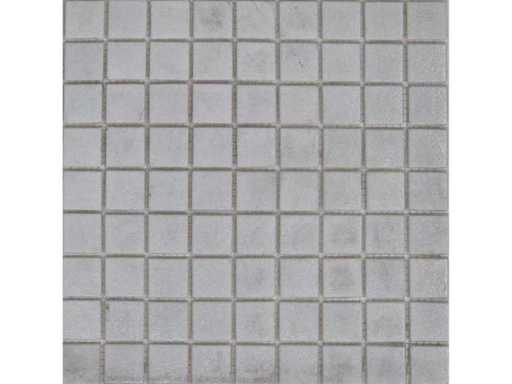 V_Glass Mosaic White Semi-Shiny 2,5x2,5 cm - Glasmozaïek circa 260m²