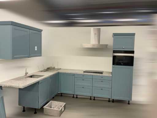 Corner showroom kitchen