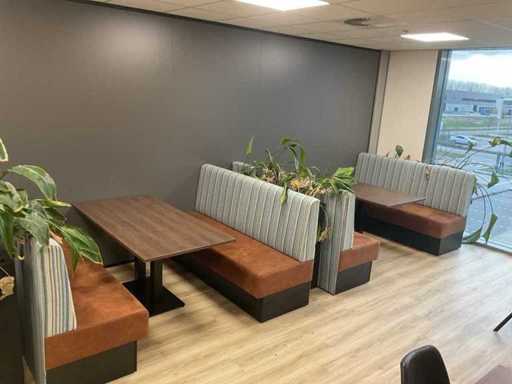 De Arend - Wall bench set with table - 180 x 70 cm (2x) (c) 