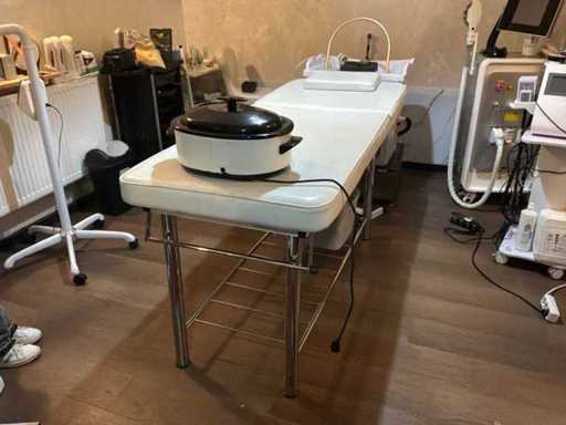 Soins du corps - lot table de massage - Head spa massage japonais - appareil pour chauffer pierres de massage