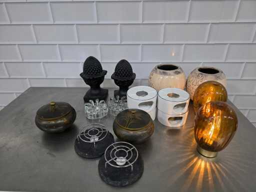 Diverse Windlichten en Decoratiemateriaal (16x)