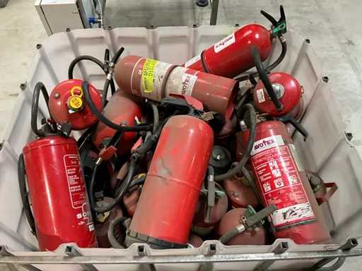 Party of fire extinguishers