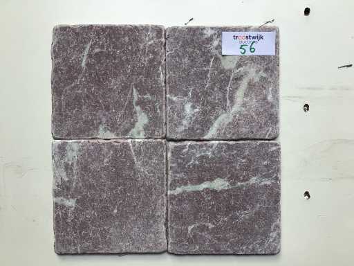 Natuursteen Marmer Bordeaux 15x15 cm Tegels 7 m²